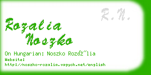 rozalia noszko business card